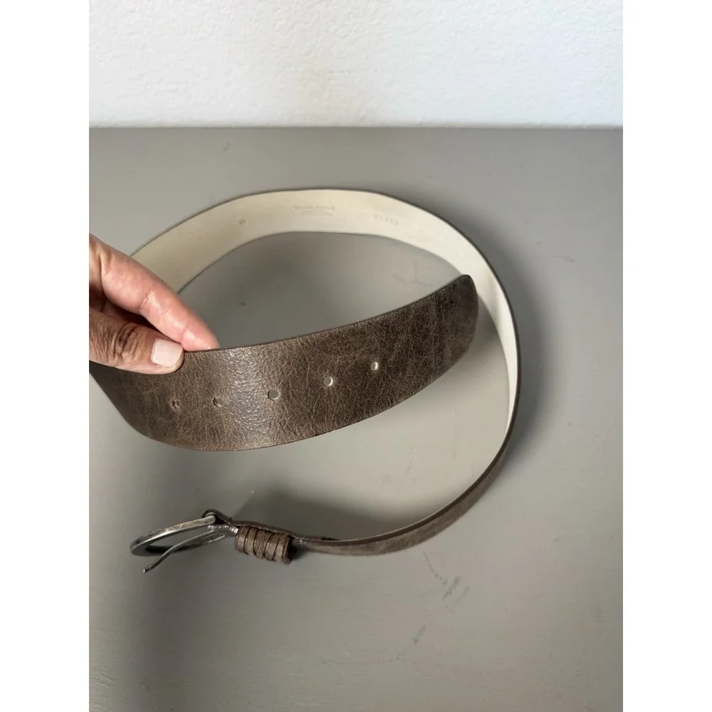 Streets Ahead Women's Brown Leather Silver Western Belt Size Medium‎ USA